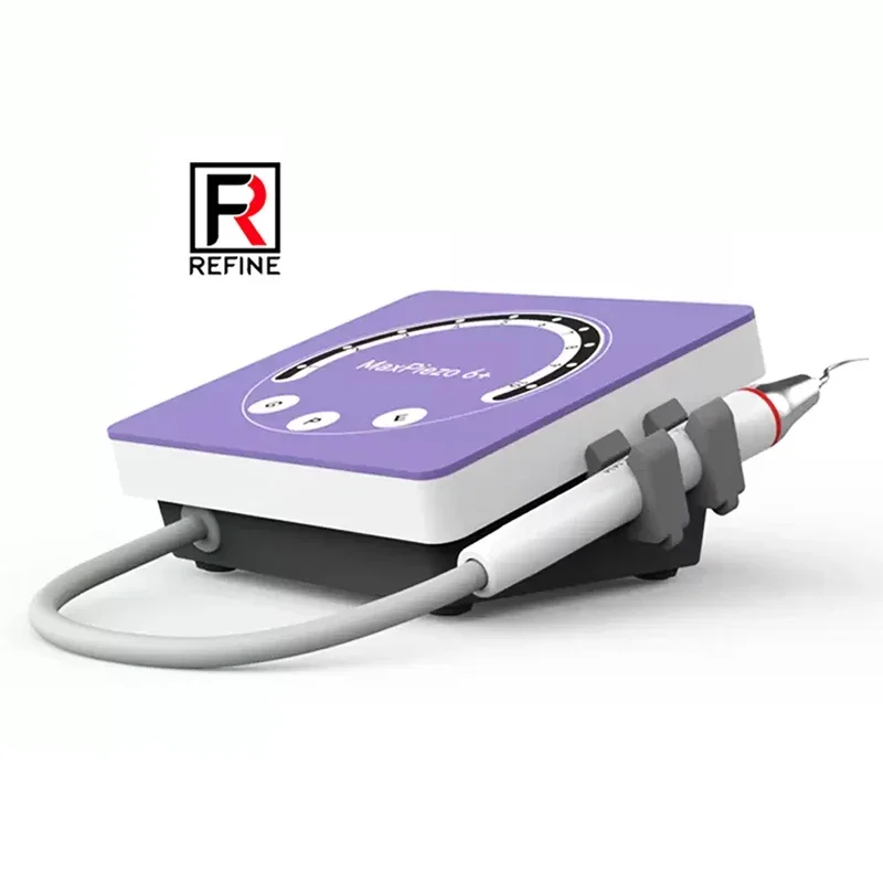 Refine Max piezo6+ Portable Ultrasonic Scaler Dental Piezo Scaler LED Handpiece Calculus Remover Calculus Stain Teeth Whitening