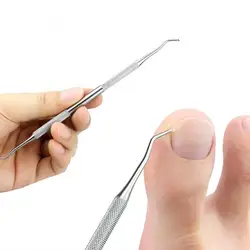 Double Side incarnite Toe Nail Lifter File Pedicure Manicure cura strumento di correzione Toe Nail Care Hook unghie dei piedi strumento per la cura dei piedi pulito