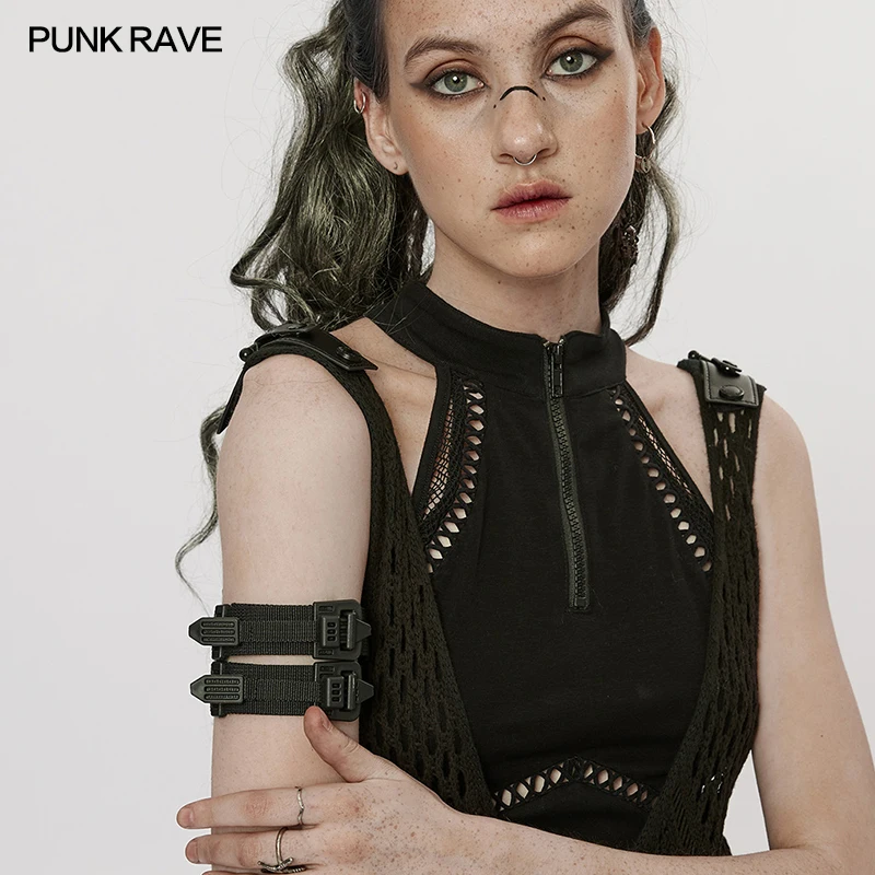 

PUNK RAVE Women's The Post-apocalyptic Style Hard Webbing Bracelet Novel Casual Cool Accessories