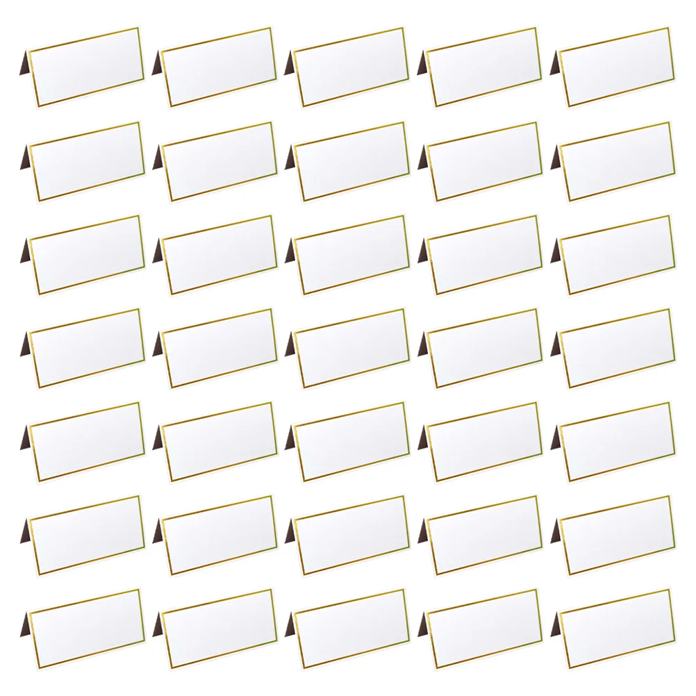 

50pcs Foil Wedding Accessory Table Cards Elegant Decorative Place Cards Practical Wedding Party Buffet Signs Functional