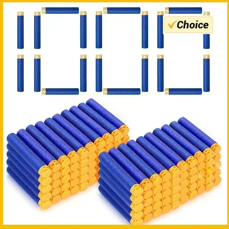 H1000-50pcs 블루 할로우 다트 리필 폼 총알 장난감 총 총알용 탄약 N-Strike 엘리트 블래스터 건, 7.2cm
