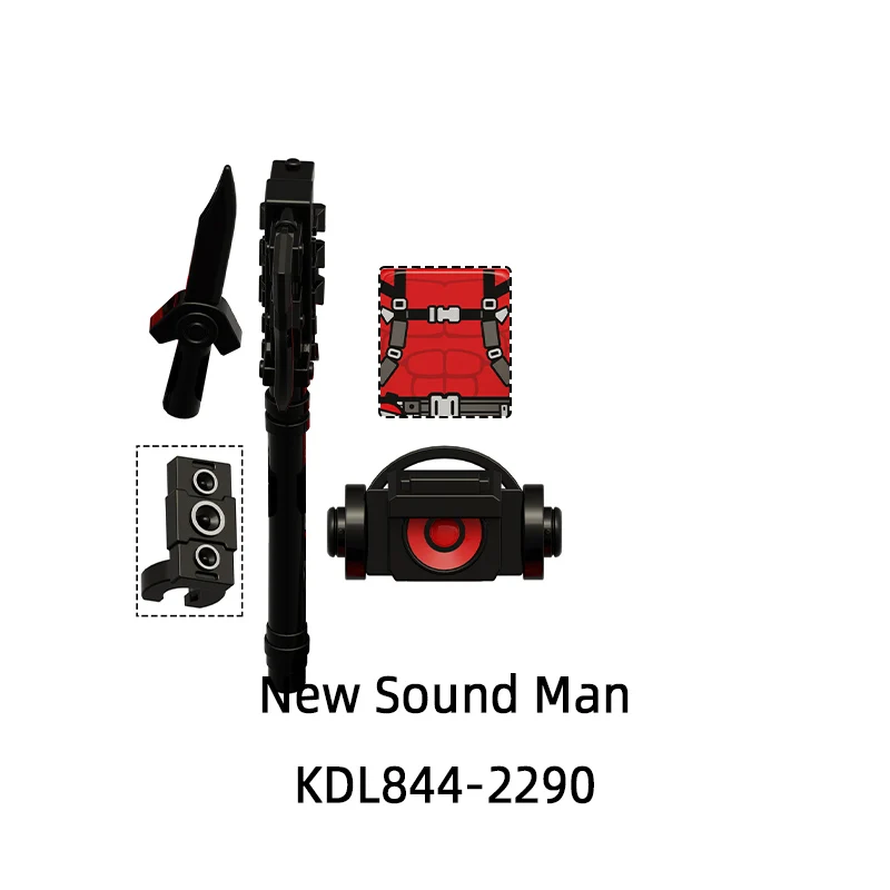 De KDL844 Skibidi Vrouwelijke Stem Persoon Grote Luidspreker Nieuwe Sound Man Astronomische Hunter Wc Model Blokken MOC Bricks Set Speelgoed