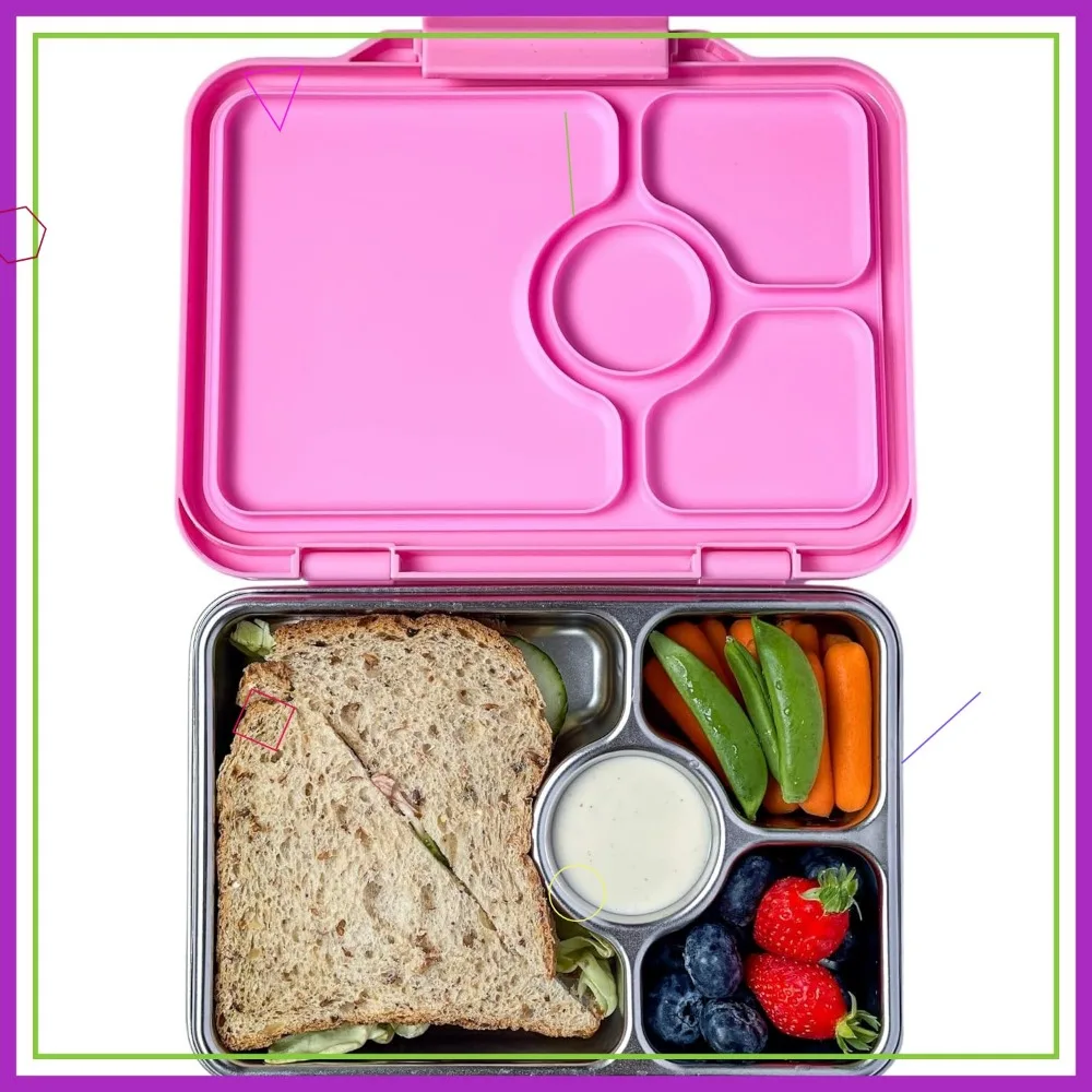 

Stainless Steel Bento Lunch Box, 3 Compartment, Leakproof Seal, Dishwasher Safe for Kids & Adults