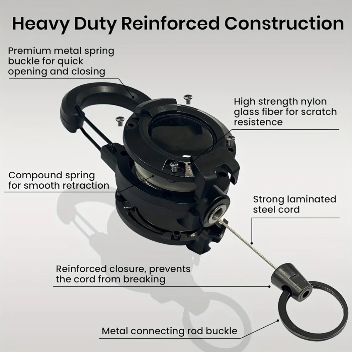 1/3 pezzi corda metallica retrattile automatica antifurto facile da tirare fibbia corda portachiavi elastico portachiavi retrattile sportivo anti smarrimento