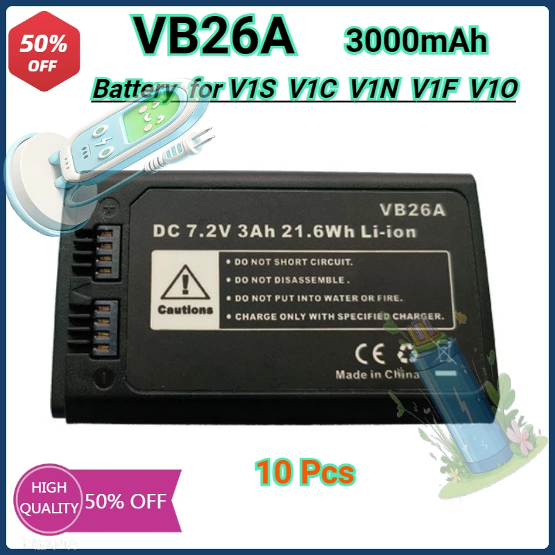 

Round Head Photography Light Replacement Battery Flash 7.2V 3000mAh for Godox VB26 VB26A V1S V1C V/S V1N V1F V1O V1P Eddie Ion