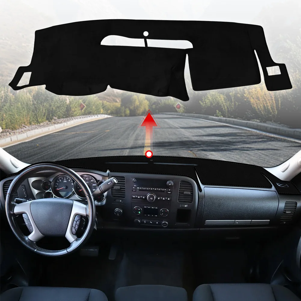 

For Chevrolet Silverado LT HD WT 4x4 2008-2013 Car Accessories Dashboard Cover Mat Reflect Light Non-slip Pad Instrument Pan