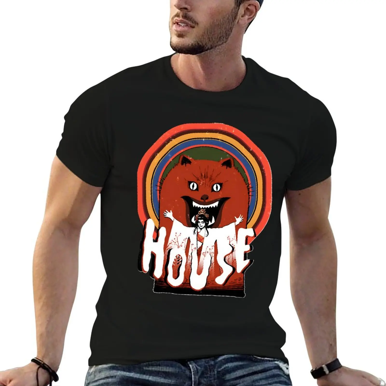 

horror Hausu House 1977\t T-Shirt t shirts with prints t shirts for man pack white T-Shirt