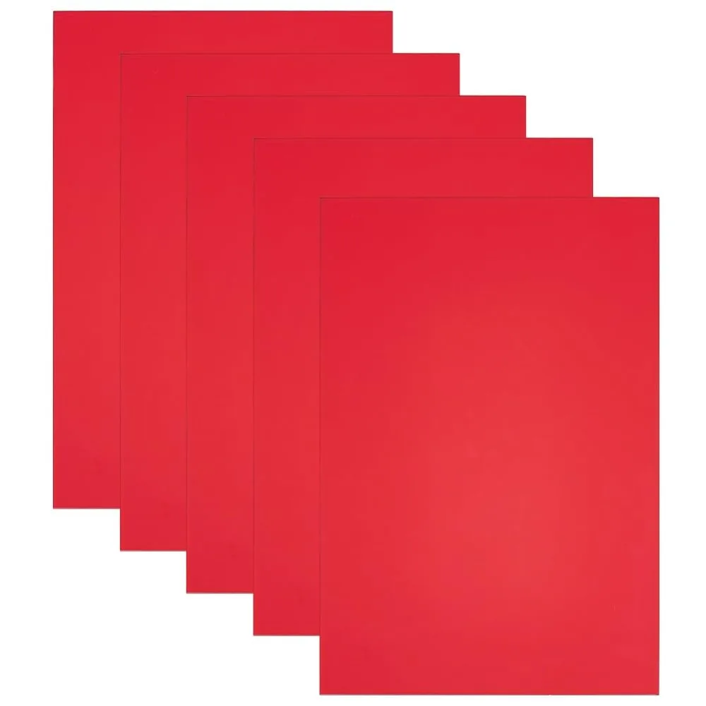 5 Pack Transparent Sheets 3mm Red Colored Cast Sheets Translucent Plastic Sheets Laser Cutting Panels for DIY Jewelry Crafts