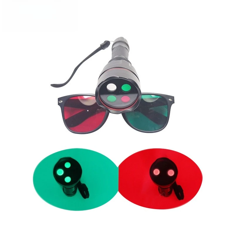 

Four-hole light with red and green glasses optometry tool, four-point light dual power supply model