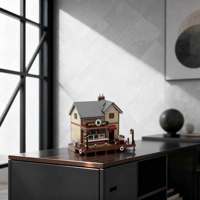 

2897pcs MOC Coffee And Donuts Modular Streetscape Model Building Blocks Architecture Toys Christmas Gifts Education Kids Brick