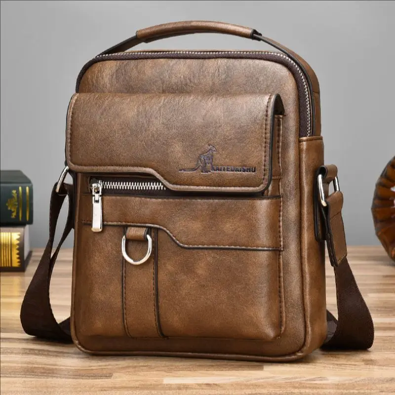 

Luxury Brand Vintage Messenger Bag Men Leather Shoulder Bags For Men Small Crossbody Bag Male Side Bag Office Business Handbag