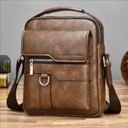 Luxury Brand Vintage Messenger Bag Men Leather Shoulder Bags For Men Small Crossbody Bag Male Side Bag Office Business Handbag