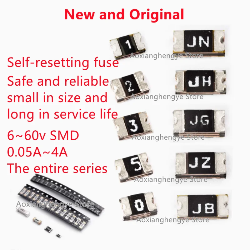50PCS Self-resetting fuse SMD PPTC0603 0.01A 0.1A 0.2A 0.5A 1A 1.5A 100ma 200mA 250mA 350mA 750ma 6V 8V 16V 24V 30V 60V