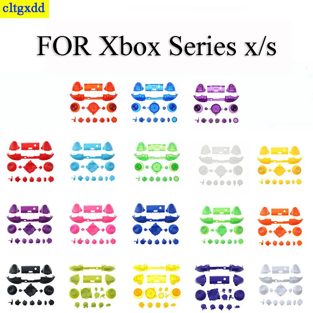 

1 Set of RB LB Bumper RT LT Trigger Buttons 18 Colors Mod Kit for Xbox Series X S Controller Analog Grip Dpad ABXY Buttons