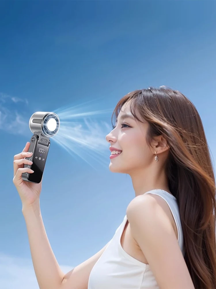 

Мини-ручной вентилятор, турбина, электрический вентилятор 2025, портативный турбовентилятор, перезаряжаемый охлаждающий ручной настольный кондиционер для кемпинга