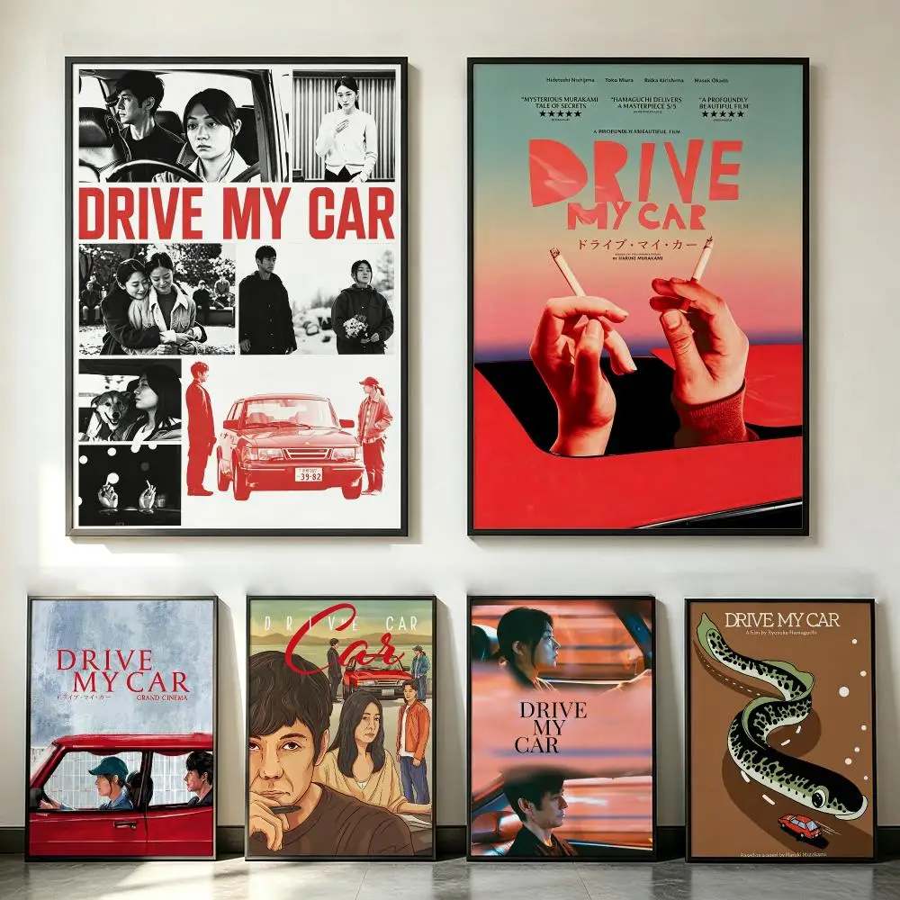 movie Drive My Car Poster Poster HD Trendy SelfAdhesive Wall Art Print For Living Room Bedroom Dorm Office Home Gift