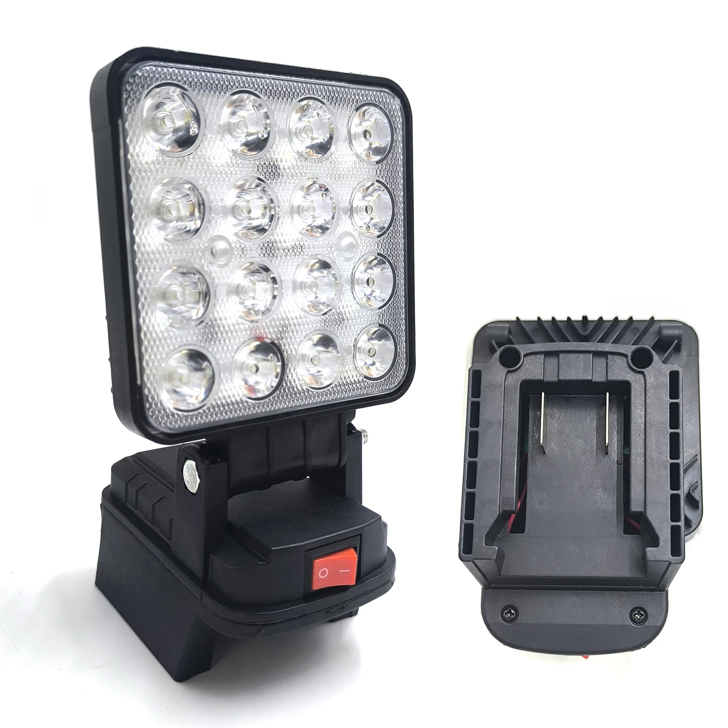 

Cordless LED Work Light Compatible with for Milwaukee Battery, 5400 Lumens LED Flood Light with Double USB Charging(No battery)