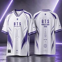 BTS World Tour 2026 Beyond The Stage Jersey Shirt Kpop Football Shirt 2026 Summer Men Women Sports Breathable Quick-dry T-shirt 2