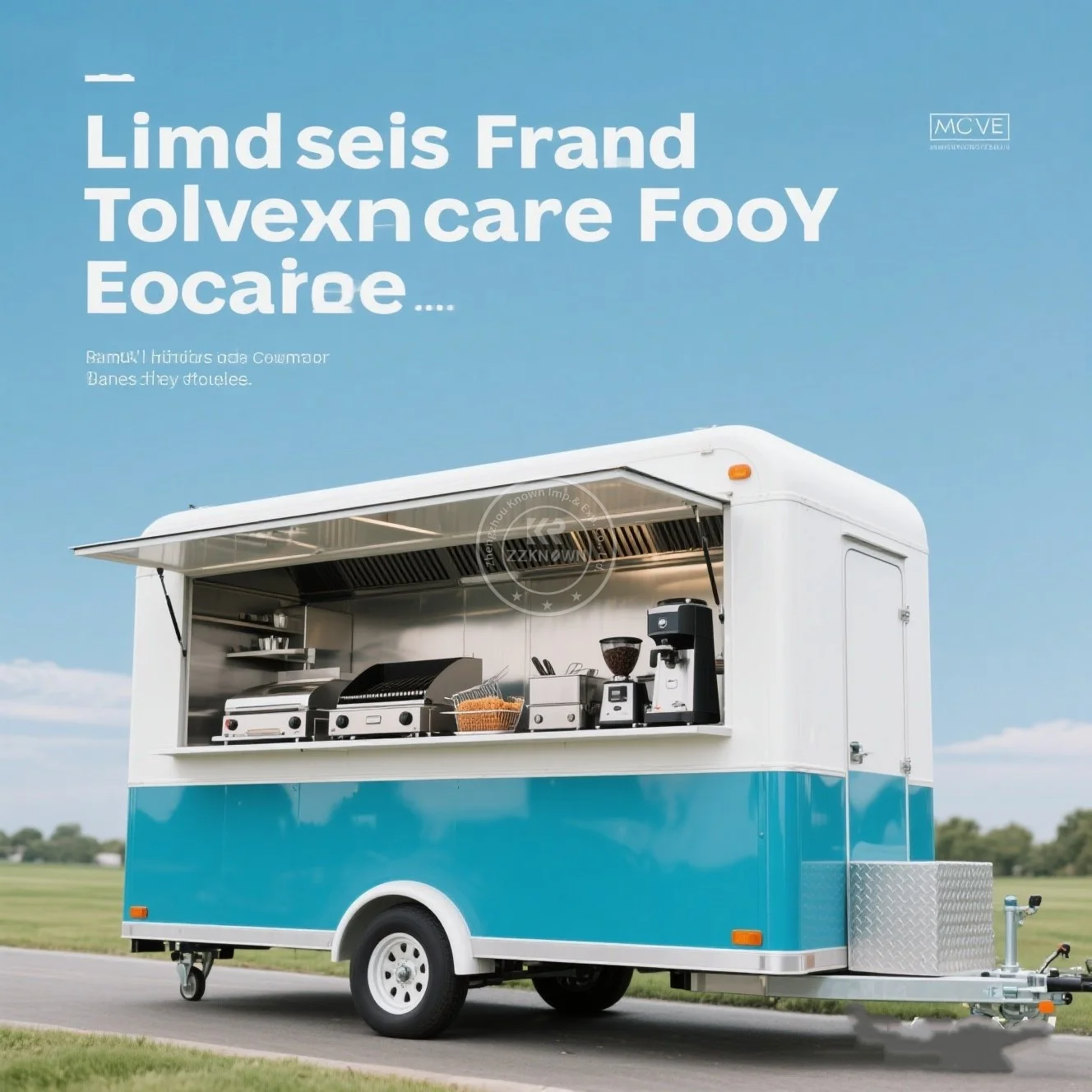 Camión de comida móvil con cocina completa, Pizza, café, furgoneta, vendedor de perritos calientes, Taco, Sushi, quiosco de desayuno, remolque de comida callejera