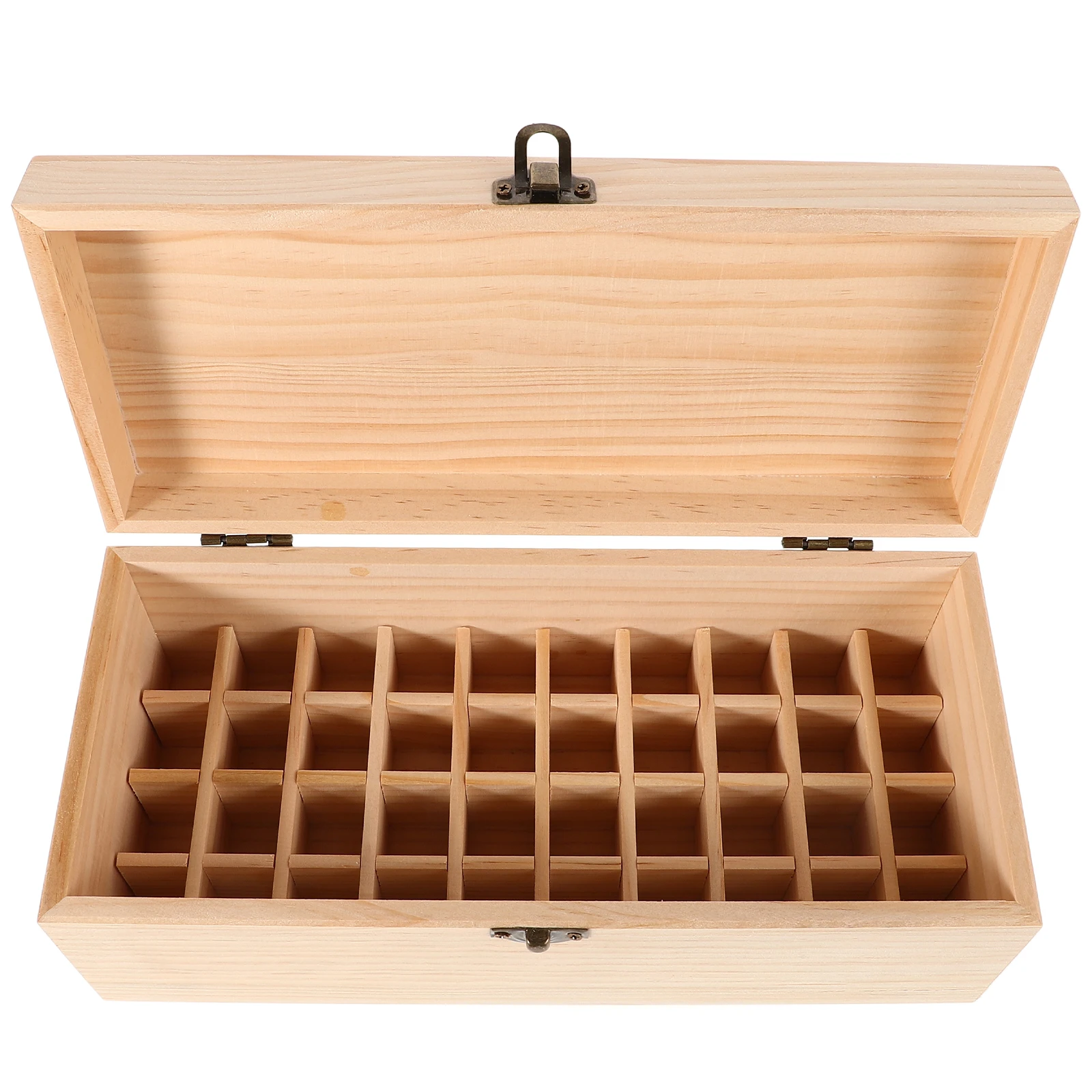 

Essential Oil Storage Wooden Box 40 Compartment Storage Box 10ML 40 Grids Essential Oil Display Box Container Case, 22mm Slots
