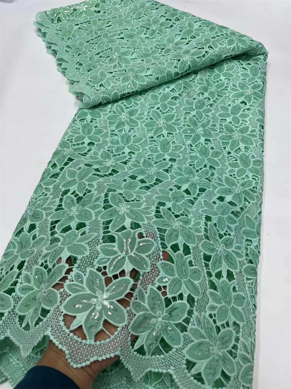 

Chiffon Lace Fabrics Quality 2024 Elegant African Guipure Lace Fabric 2024 High Quality New In Dresses Luxury Fabric 5yWp329-2