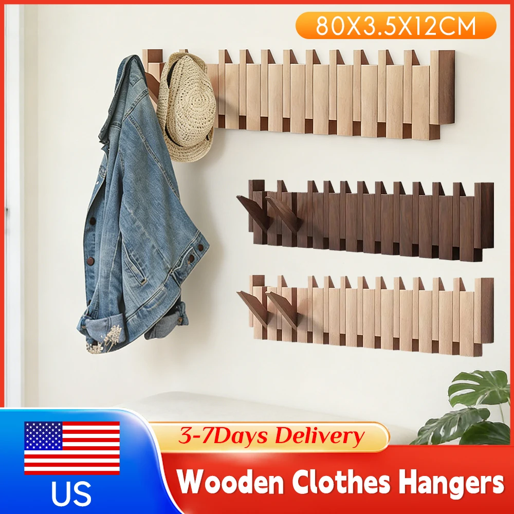 

Новая настенная вешалка для одежды в форме клавиш пианино из бука, 12 крючков, для прихожей, спальни, гардеробной, домашнего хранения и декора ﻿