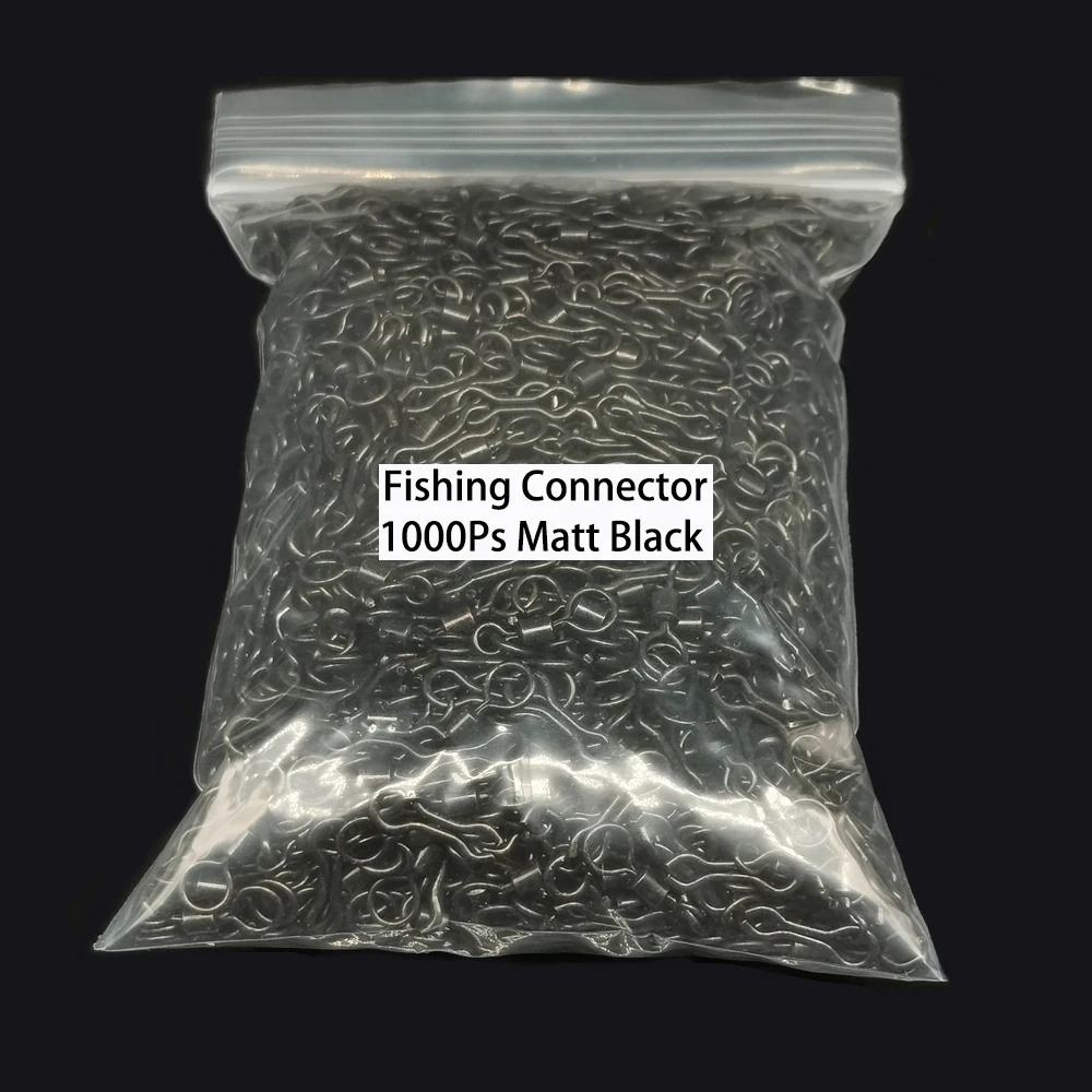Neu 1000 Stück Karpfenangelzubehör Großes und Kleines Matt-Schwarzes Rollwirbel-Set mit LED-Leuchtfunktion, Bleikopf-Verbinder, Angelhaken, Angelausrüstung, Pesca – Detail 8