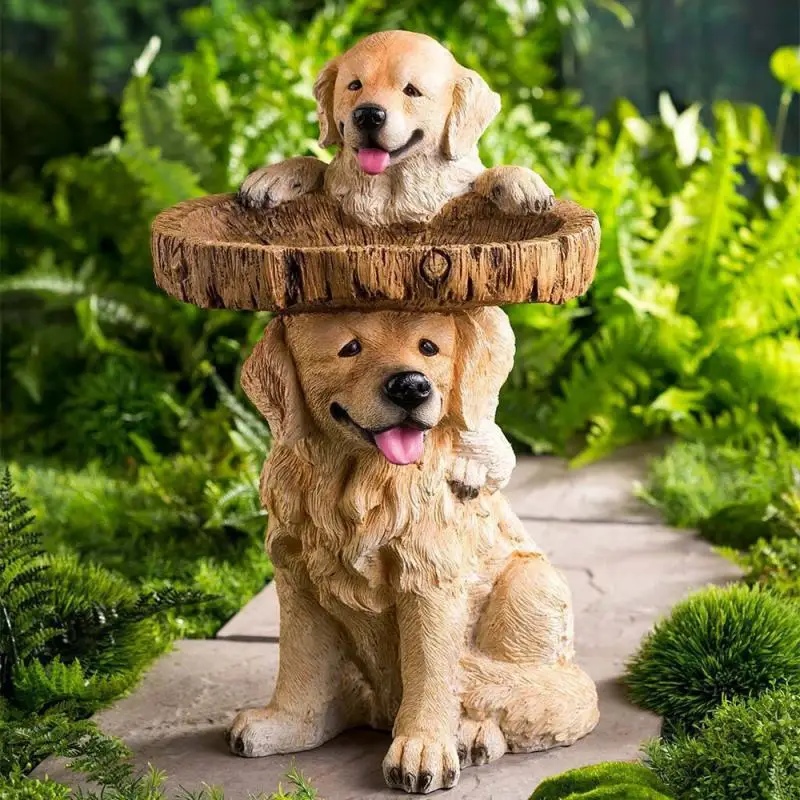 

Adorable Craft Lovely Resin Figurine Unique Charming Garden Decor Resin Statue For Bird Bath Outdoor Decor Must-have Attractive