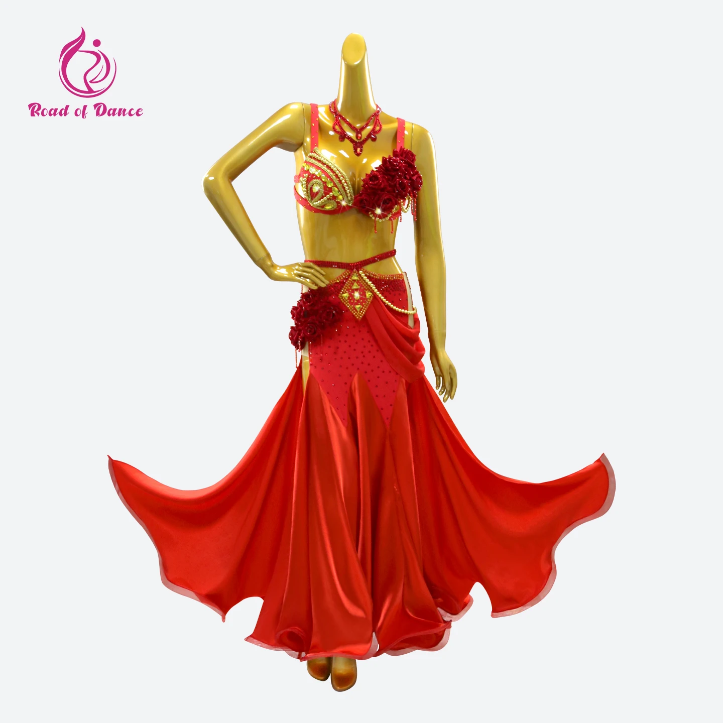 Traje de Danza del Vientre, Vestido de Danza Oriental, Falda Larga, Ropa Oriental para Mujer, Traje Árabe Baladi, Atuendo de Carnaval para Niña
