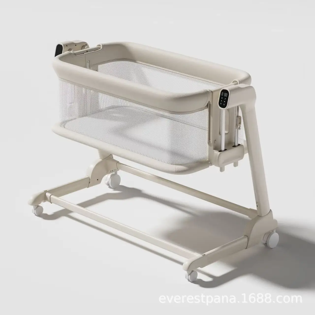 Electric Baby Crib Movable Multifunctional Portable Newborn Splicing Cradle Bed Queen Bed for Nursery