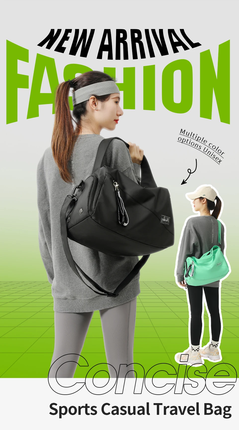 Tigernu Frauen Taschen Reisetaschen Für Frauen Handtasche Leichte Sport Taschen Weibliche Duffle Bag Mädchen Umhängetasche Männer Schulter Tasche – Detail 2