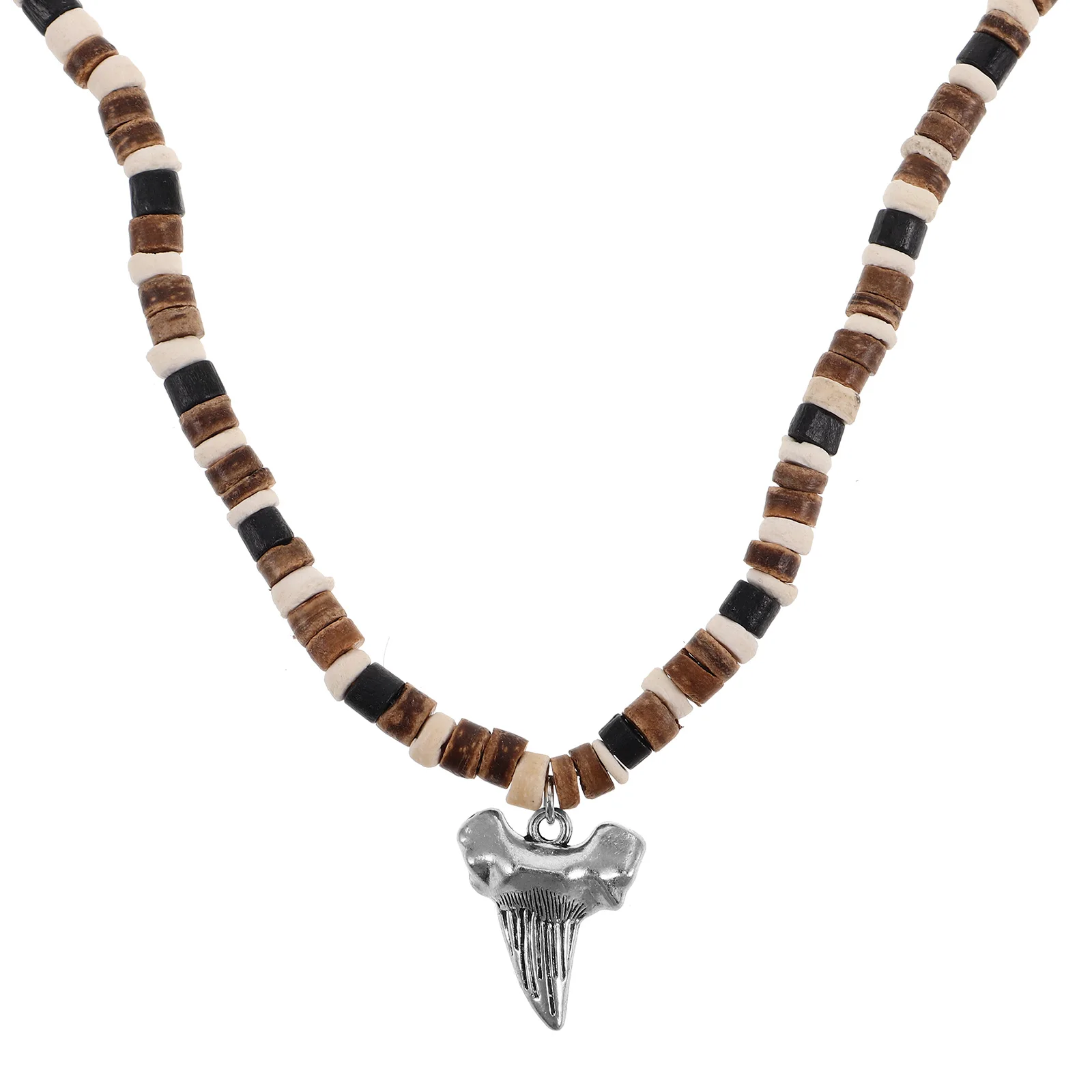 

Wooden Beads Choker Necklace Boho Style Handmade Beaded Surfer Necklace For Men Women Tropical Beach Jewelry Shell Charm Pendant
