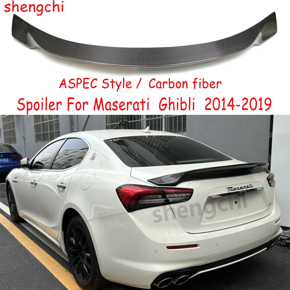 

ASPEC Style Carbon Fiber Rear Trunk Spoiler Ducktail for Maserati Ghibli 3.0T M157 2014-2019