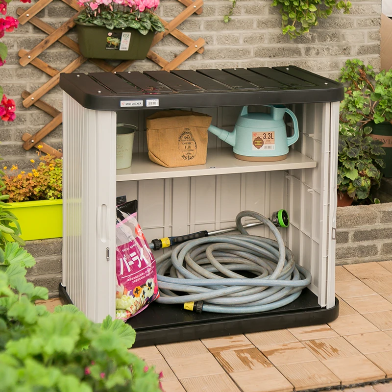 Alice Balcony Outdoor Locker Household Wheeled Waterproof Outdoor Gardening Storage Cabinet Garage Tool Storage Box