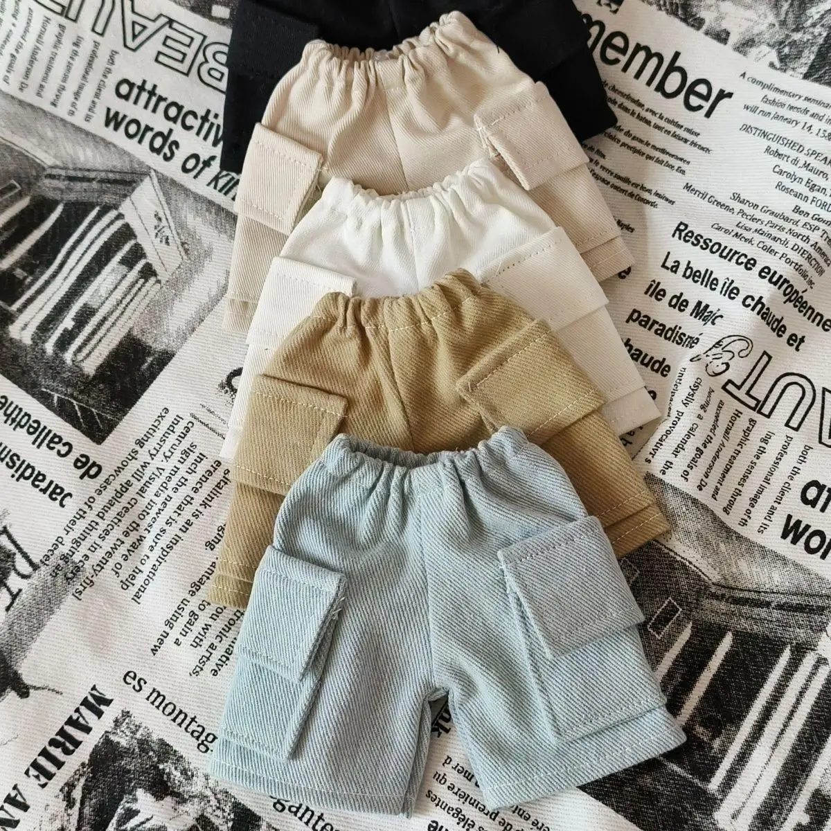 BJD doll shorts for 1/4 size cute doll clothes shorts cargo shorts daily versatil BJD doll shorts 1/4 doll accessories