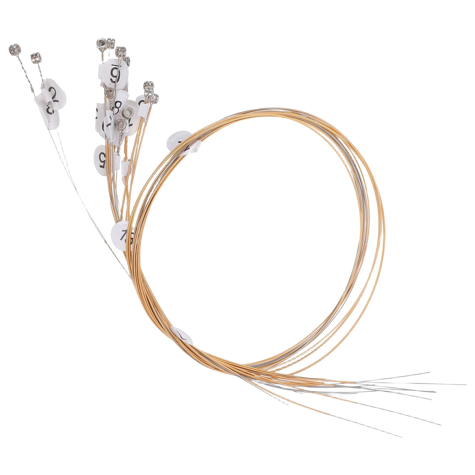 

1 set 1 Set Strings Replacement Kit Steel Strings Melodious Sound Portable Musical Instrument Accessories Lyre Parts Rivets Harp