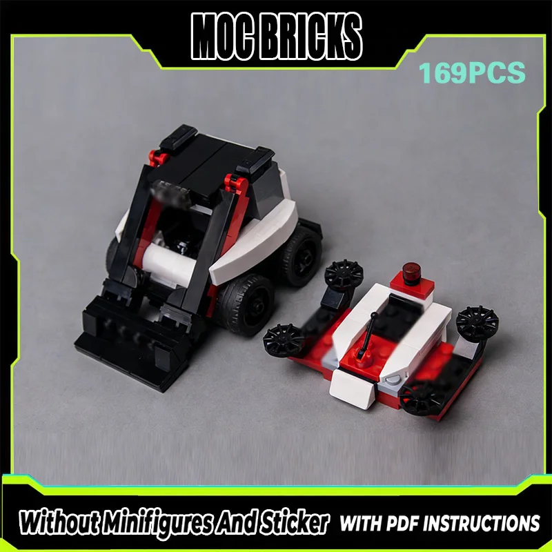 

Набор для сборки модульных конструкторов City Car Model MOC: Погрузчик и дрон-коптер. Технологичные подарки на праздники. Детский конструктор.