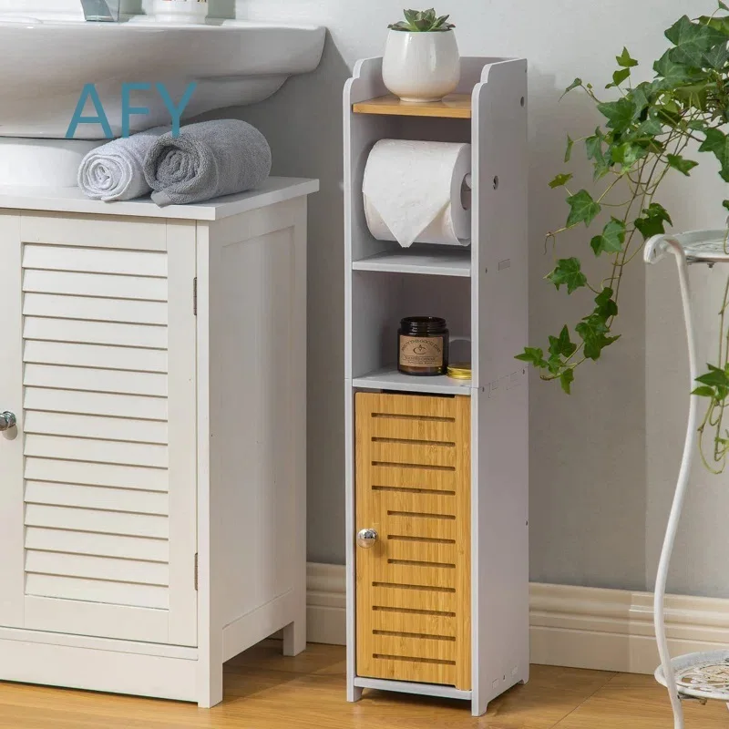 Cross-border Bathroom Storage Cabinet for Living Room Bedroom Toilet Organization Shelving Unit with Adjustable Shelves
