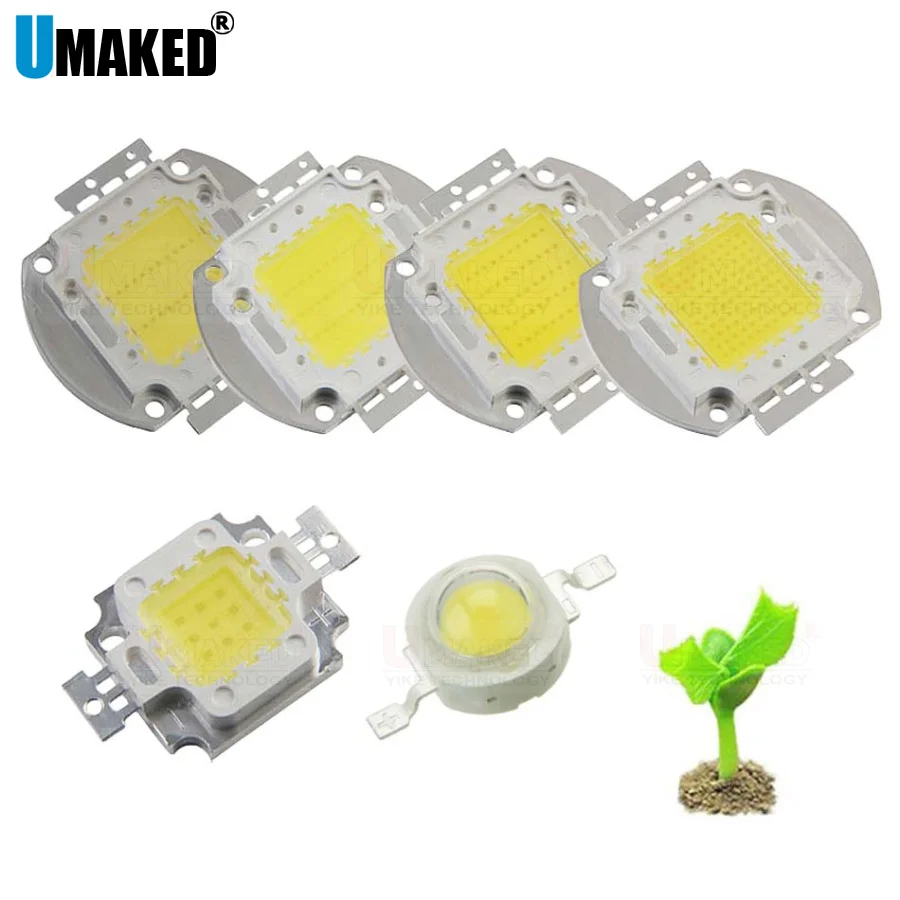 Full spectrum white 380-840nm High power Brightness LED Beads Chip 3W 10W 20W 30W 50W 100W  Floodlight Lamp Spot Light COB Chips