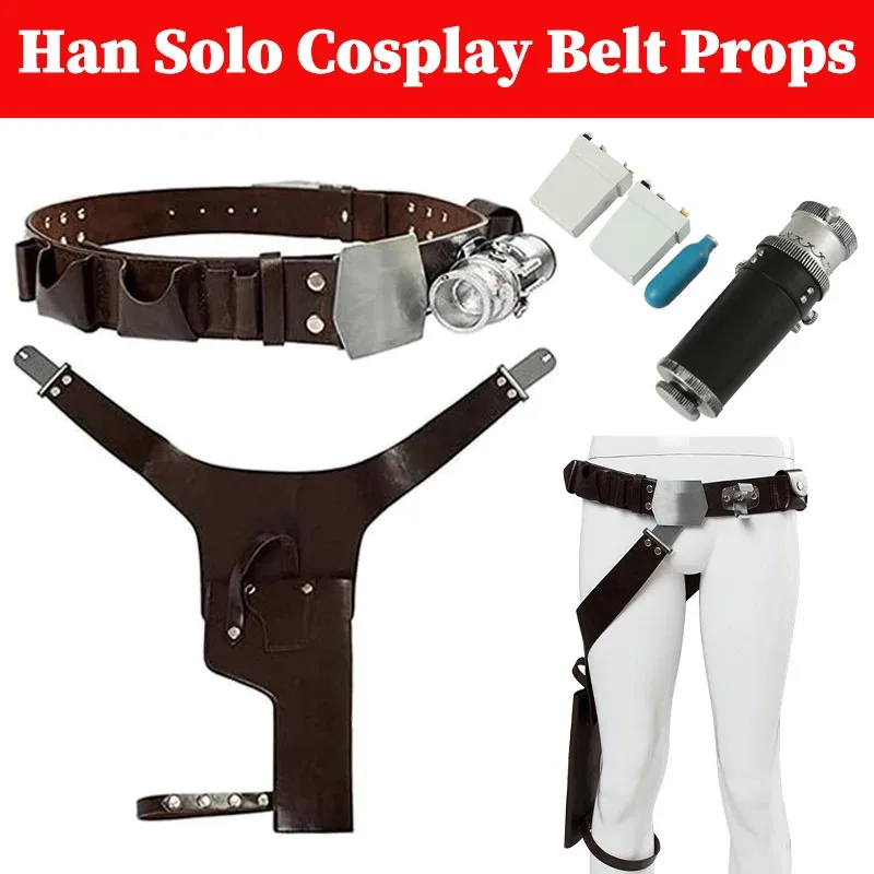 

Han Cosplay Solo Belt Costume Accessories Power Cell Droid Caller Canister Greeble Roleplay Men Suits Props Movie Space Battle