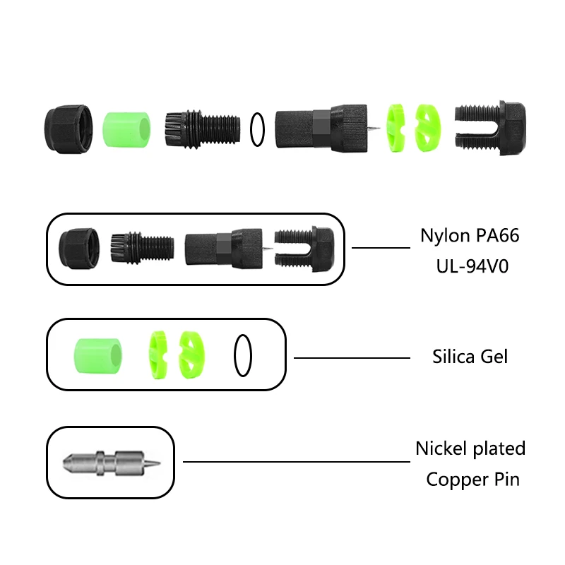 YXY 1P/2 in 1 저전압 패스트락 피어싱 커넥터, 빠른 전기 케이블 커넥터, 와이어 방수 크림프 와이어 터미널