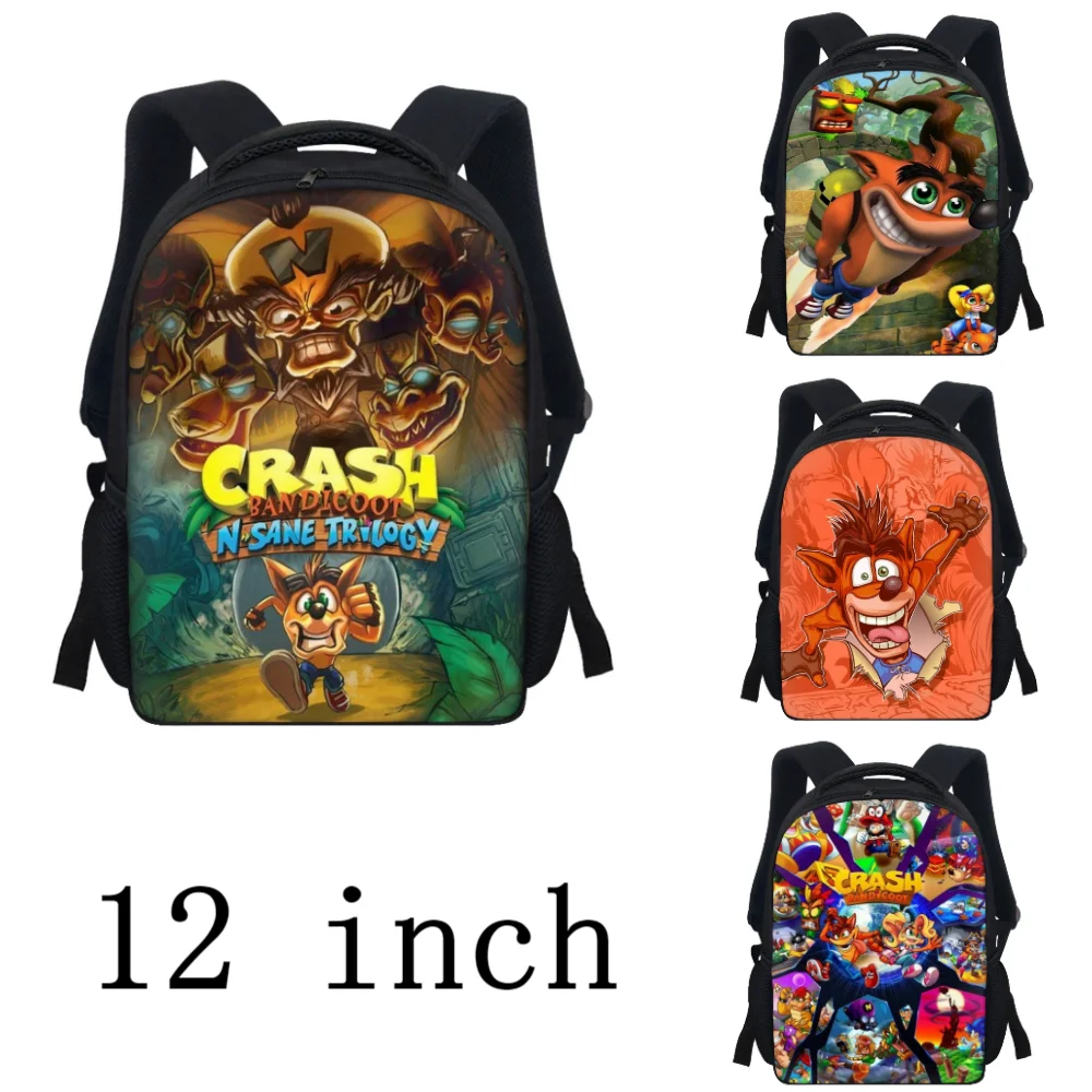 Bandicoot Character Cartoon Print High Quality Durable Backpacks For Boys And Girls With Toddler Schoolbag Custom Pattern