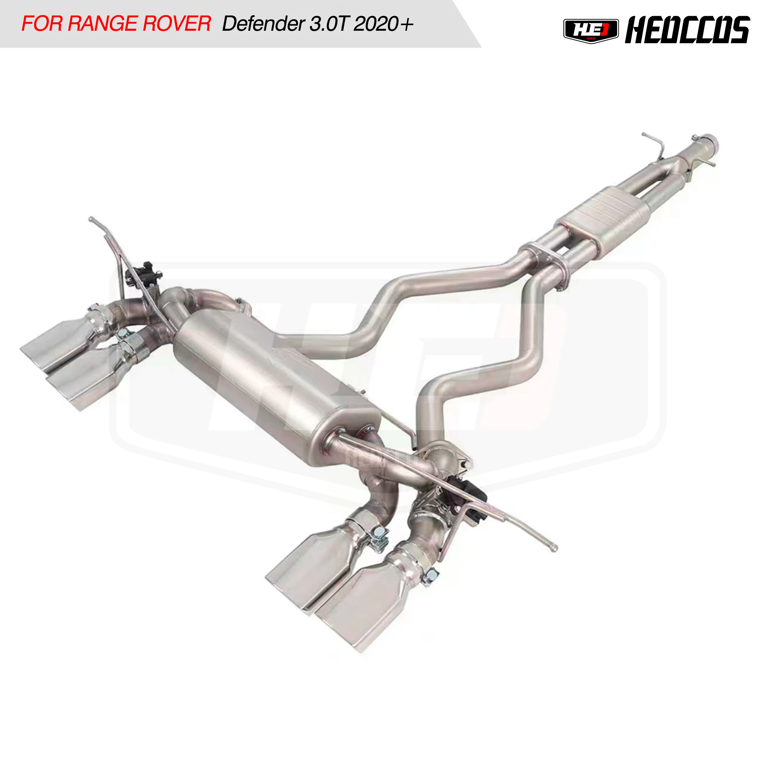 HEO New Design Performance Exhaust Piping System for Range Rover Defender 3.0T 2020+ Quad Square Tail Tips