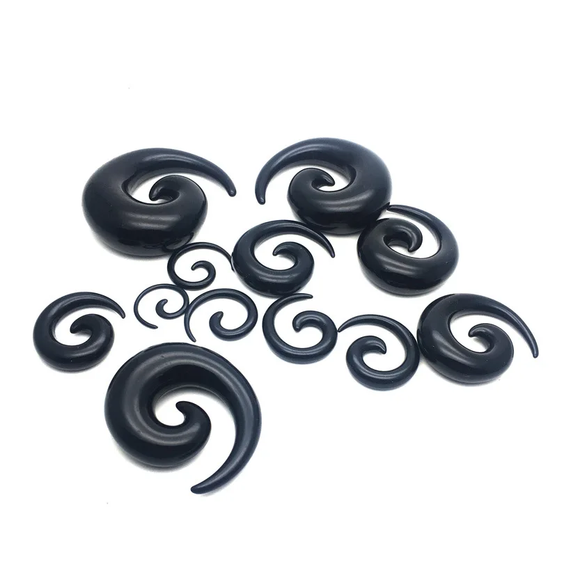 1 pcs/1 pairs Acrylic Spiral Taper Flesh Tunnel Ear Stretcher Expander Stretching Plug Snail MPSTORE