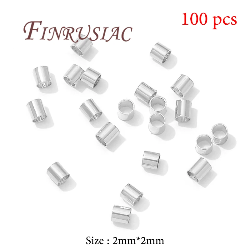 18K vergoldete Crimp-Perlen für die Schmuckherstellung, Crimp-Röhren-Endperlen, Drahtschutz für Schmuck, DIY-Zubehör