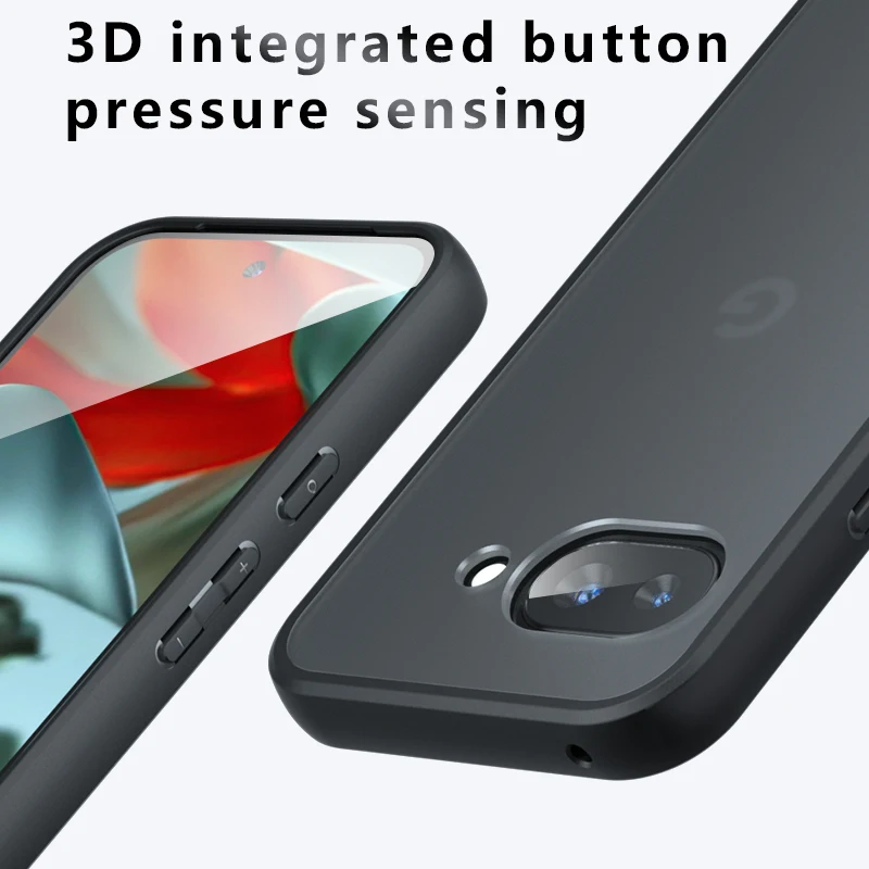 Funda Protectora Anticaídas con Sensación de Piel y Airbag para Google Pixel 9A, Funda Trasera Mircropyle para Google Pixel 9, Fundas Pixel 9 10 Pro