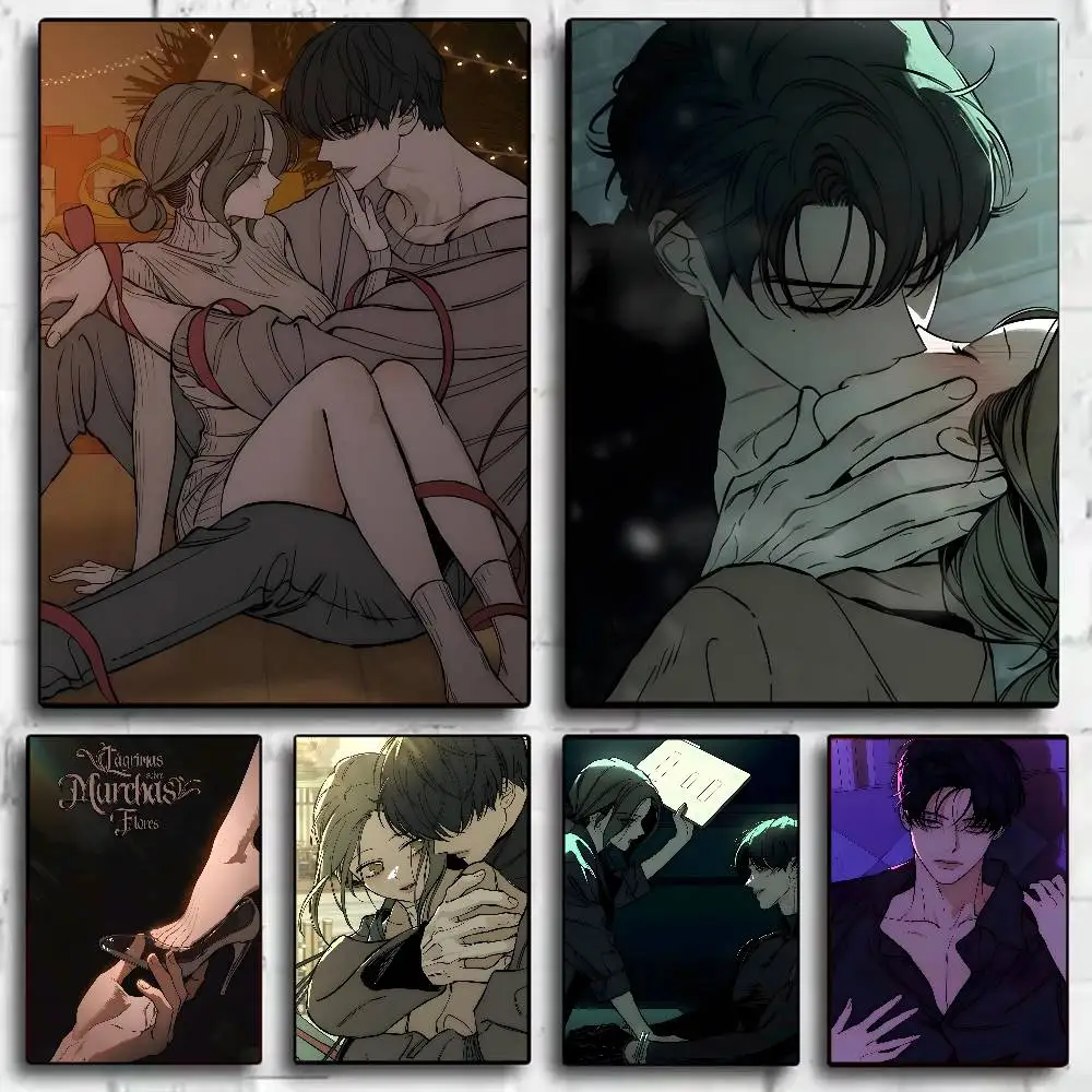 Anime Tears on a withered flower Poster HD art sticky wall waterproof home living room bedroom bar aesthetic decoration
