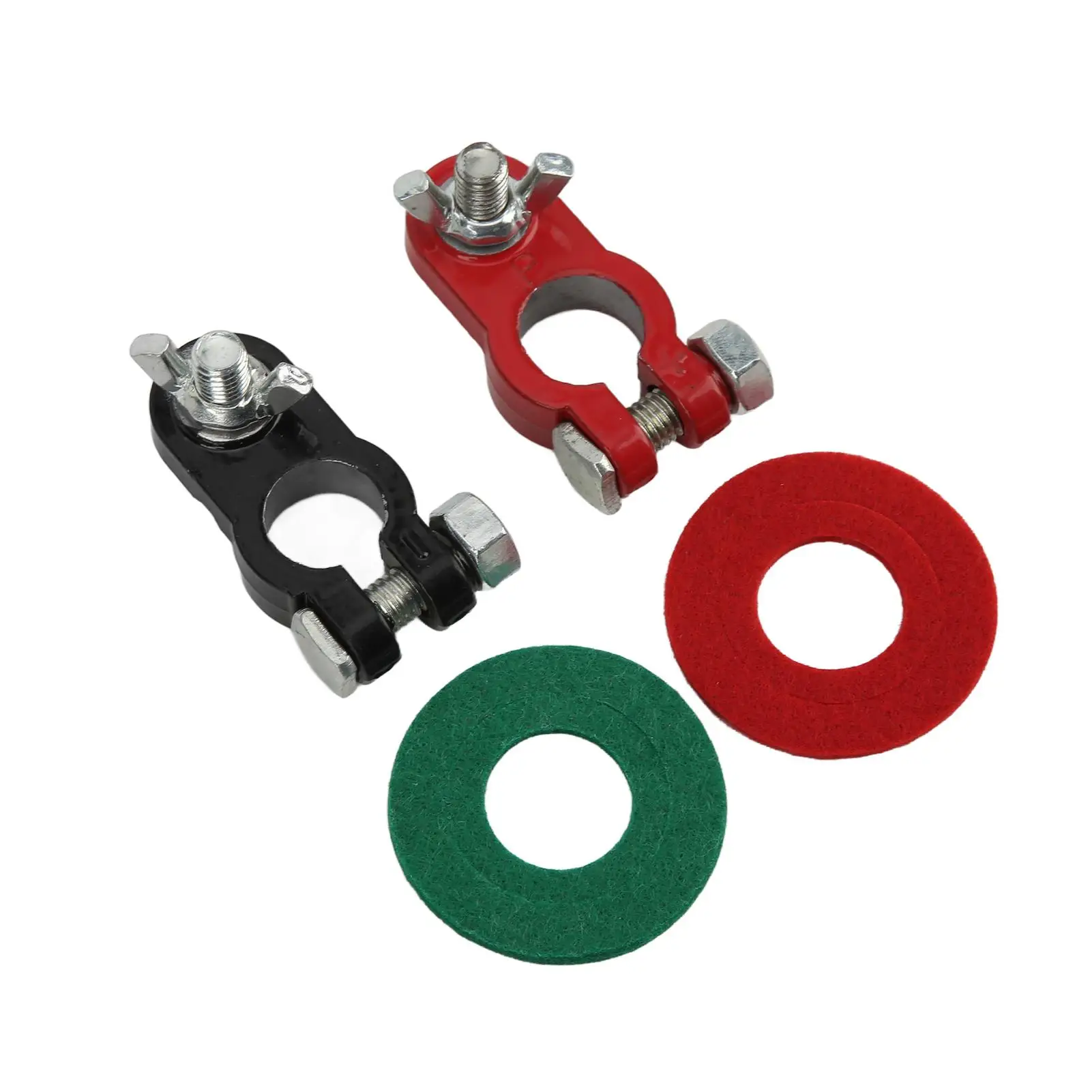 

Aluminum Alloy Battery Terminal Connectors - Positive & Negative Clamps for 17 -19mm Batteries