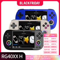 ANBERNIC RG40XX H Handheld Game Console Linux 64-bit System 4.0-inch IPS Screen Joystick RGB Lighting Retro Video Gaming Console