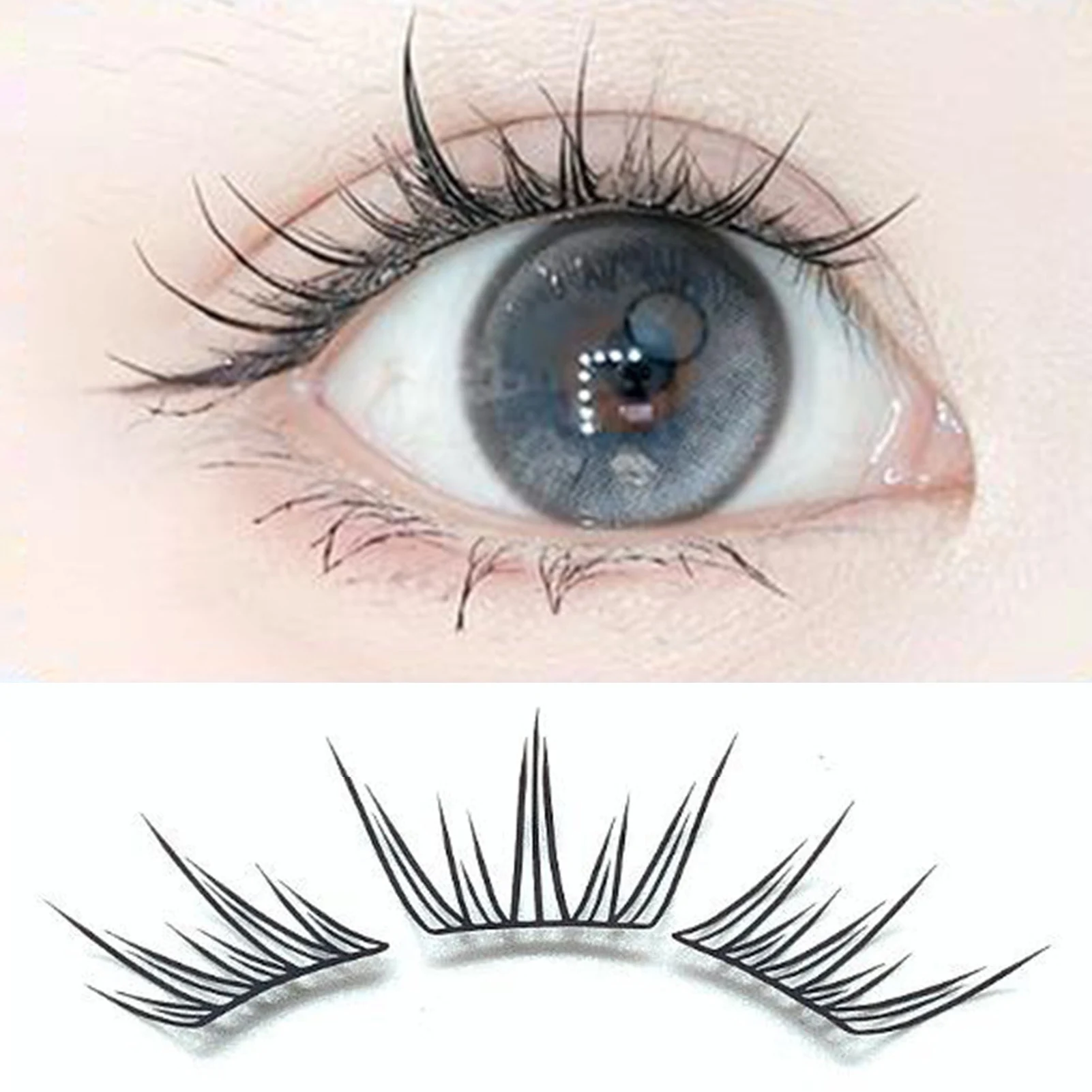 Pestañas de Anime rizadas C de 9-11mm, extensión de pestañas naturales y suaves en forma de V, pestañas cómicas, 6/10 filas, pestañas postizas Manga